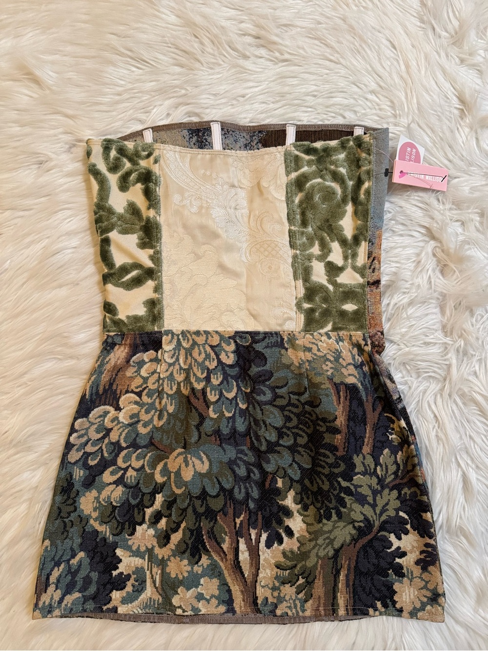 Kristin Mallison New Swan Lake Tapestry Mini Dress Ibiza Multicolor Size 2-4 - Picture 6 of 6